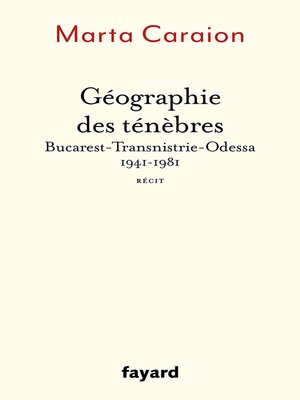 cover image of Géographie des ténèbres